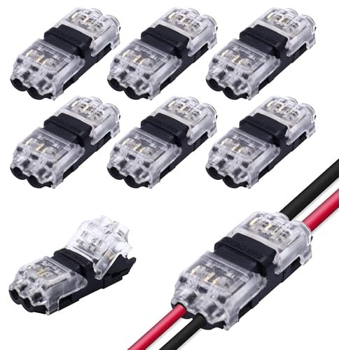 HISports 8 Stück H Verbinder Niederspannung H Hahn Kabelverbinder wasserdicht und Staubdicht für Verzweigung in Drähte Anschlusskabel erforderlich