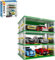 Garage Speed Champions, Set da Costruzione Trasparente, Vetrina a 3 Strati Fai da Te, Compatibile con Mattoncini, per Auto Sportiva (Senza Auto) (1 Pezzo)
