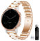 Gheper Correa de reloj de acero inoxidable de resina general de 18mm Compatible con Garmin Vivoactive 4S/Vivomove 3S 39mm/Venu 2S/Forerunner 255S Music Smartwatch correa de metal de repuesto