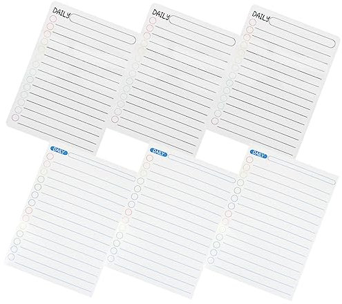 Lurrose Wochenkalender 6 Blätter Wochenplaner-whiteboard Magnetischer kalender Aufgabenliste Terminerinnerung Kleine Trocken Abwischbare Tafel Anmerkungen Arbeit Weiß Weich Magnetisch