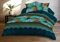 Le linge de Jules Parure Drap Plat + Drap-Housse 140x190 + 2 Taies - Microfibre Douce et résistante - Entretien Facile - Paraiso, Bleu
