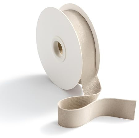 CHUQING Samtband 9 Meter/rollen 25mm Dekoband Samt Schleifenband Geschenkband zum Deko Schmuckband Borte Band Hellbraun