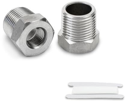 Bwintech 2 Pcs 3/4 femelle vers 1 mâle Raccord réducteur à douille hexagonale en acier inoxydable, filetage BSP, pour le raccordement de tuyaux