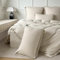 Amolavet Boho Quasten Design Beige Bettwäsche 200x200 3teilig Set aus Gebürstetem Mikrofaser Sommer Bettwäsche 200x200 Bettbezug 200 X 200 Mit Reißverschluss + 2 Kissenbezüg 80x80 für Doppelbett