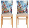 ODAWA Stuhlhussen mit Schneemann und Rentier, Weihnachtsbaum-Design, 2er-Set, Esszimmerstuhl-Schonbezüge für Küche, Bauernhaus-Dekor