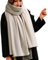 Kabelife Damen Strickschal XXL Lang Schal warm Grobstrickschal Schultertuch Oversized Herbst Winterschal 200cm x 50cm(Beige)