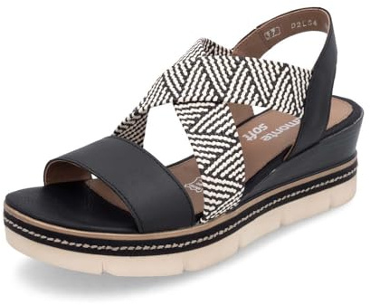 Remonte Womens D2L54-03 Sandals 6 UK Black Multi