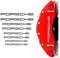 Car Stickers Decals for Porshce Brake Caliper High Temp Heat Resistant Vinyl Film(Black)