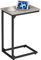 AMHANCIBLE C-Shaped Side Table, Bedside Table, End Table for Small Spaces, Sofa Side Table, Coffee Table with Metal Frame for Living Room, Bedroom, Gray UHET02CGY-1