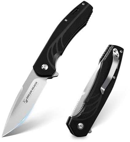 Dream Reach Klappmesser Outdoor Camping Ergonomischer Griff Geschenkbox | Scharfes Campingmesser, Ergonomischer Griff, Vielseitig für Outdoor & Wald, Geschenk für Männer & Papa