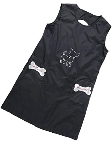 Ronyme wasserdichte Haustier Hundepflegeschürze Professionelle Groomer Schürze mit Tasche, L