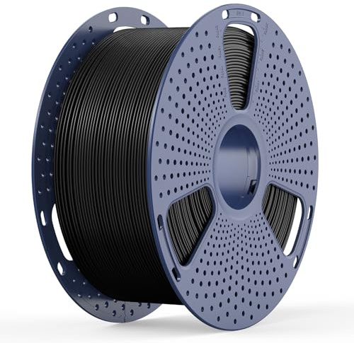 JAYO PLA+ 3D-Druckerfilament 1.75mm, Mega-Spule 3kg Schwarz - Erhöhte Zähigkeit & Schlagfestigkeit, Geringes Verziehen & Starke Schichthaftung, ±0,02mm Präzision, Umweltfreundlich