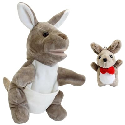 Sharplace Handpuppen Tierhandpuppen für Kinder Plüschtiere Erzählen Geschichte, Unterrichten, im Vorschulalter und als Geburtstagsgeschenk, Rollenspiel, Rot Fliege Handpuppe