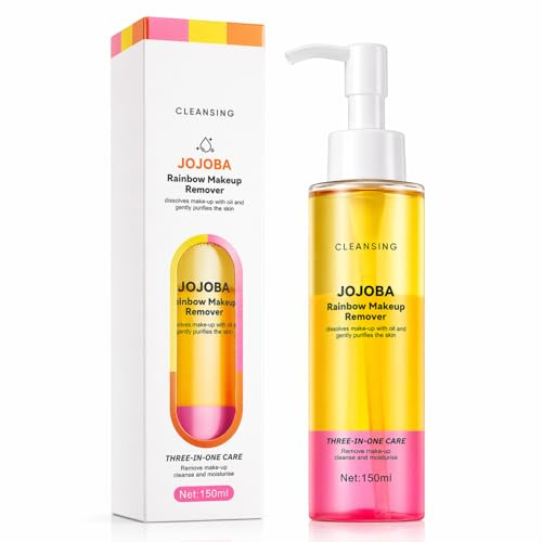 Cleansing Oil, Oil-Based Makeup Remover for Face with Jojoba Oil | Hydrating Liquid Cleanser, Waterproof Makeup and Sunscreen, All Skin Types