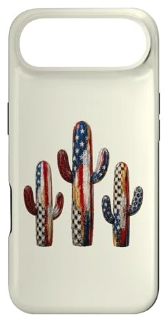 Custodia per iPhone Air Cactus patriottico Bandiera Americana Deserto Western Design