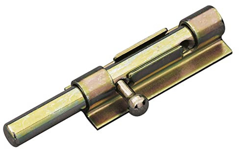 Amig - Perno di sovrapposizione - 100 x 31 mm - Porte di passaggio - Per saldare - Foro portacandele ø 8 mm - Chiusura per bagno, camera da letto o ufficio - Chiusura di sicurezza - Acciaio bicromato