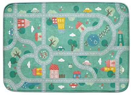 Achoka 88240 Ultra-weiche Spielteppich, Polyester, Mehrfarbig, 95 x 0,5 x 70 cm