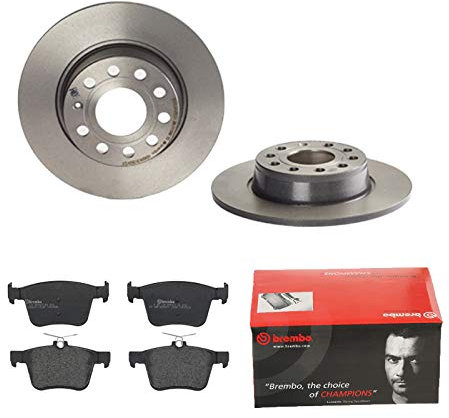 BREMBO BREMSSCHEIBEN Ø272mm + BREMSBELÄGE HINTEN FÜR VW GOLF 7 SPORTSVAN AUDI A