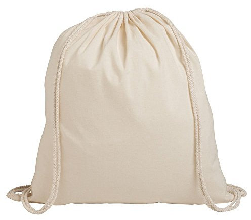 sin4sey 10er Set Baumwollbeutel Turnbeutel Baumwollrucksack Sportbeutel (natur)