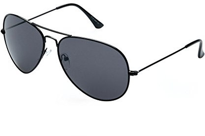 Alpland Sonnenbrille Pilotenbrille schwarz Große Gläser