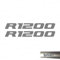 n.2 Adesivi R1200 compatibile con/sostitutivo per BMW R1200GS R 1200 GS Motorrad Adventure Moto (Argento)