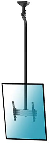 KIMEX - Support TV - Plafond - pour 1 écran 43''-75'' - Mode Portrait - Fonction inclinable - Hauteur 225cm - 031-4110K4