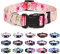 Suredoo Hundehalsband Verstellbares, Weich & Komfort Nylon Hunde Halsband für Kleine Mittlere Große Hunde Welpen Katzen (L, Rose)