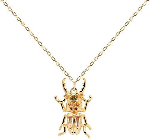 P D PAOLA Collar Courage beetle CO01-253-U plata