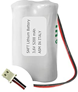 Maxxistore - Saft batteria litio compatibile GT ALARM codice: GT130015-3,6V 5,2Ah - 2x LS14500-2x ER14505 - Connettore Molex 5264-02
