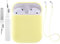 Teyomi Custodia compatibile con AirPods 2&1 con Kit di pulizia AirPods, Custodia Protettiva in Silicone con Cinturino Sportivo per Apple Airpods, Case Compatibile con Apple AirPods 2&1(Giallo)