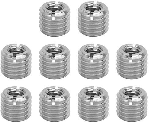 10 pezzi Inserti Filettati Riduzione Filettatura Filettatura Femmina M8x1,25 mm, Filettatura Maschio M14x2 mm, Lunghezza 12 mm Dado per Inserto Riparazione Acciaio Inossidabile