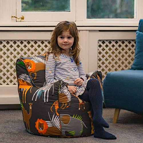 Ready Steady Bed Kinder Sessel mit füllung - Kindersessel Mädchen und Jungen Babysessel mit Abnehmbarem Bezug- Sessel für Kinder - Kindermöbel, Sessel kinderzimmer sitzsack Kinder (Africa)