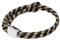 DAVIDOFF HOME RUN Herren Armband Taupe/Schwarz – sportliches Armband aus handgeflochtenem Leder - Lederarmband mit Metallelement und Schiebeverschluss