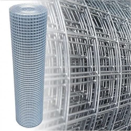 Garmix Volierendraht Verzinkt 25x25mm Drahtgitter 4-Eck Maschendraht (50cm x 25m, 1,00mm)