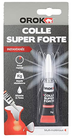 OROK - Colles universelles, Colles fortes - Colle super forte instantanée 5g, colle cyanoacrylate liquide super forte 5g - En tube de 5g - Convient à tous types de bricolages ou réparations