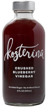 Kosterina Crushed Blueberry Vinegar | Sweet & Tangy Fruit Vinegar | Perfect for Salad Dressings, Marinades & Cocktails | 8oz