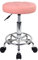 KKTONER Rollhocker Arbeitshocker Barhocker höhenverstellbar 49-64cm drehbar aus Kunstleder Rosa
