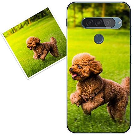 KARTXITAI personalisierte Handyhülle Kompatibel mit LG G8s ThinQ,hülle selber gestalten-case personalisiert mit Foto,Bildern,oder Text selbst gestalten + 1 x Handykette Universal