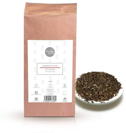 Darjeeling First Flush Bio Tee 1 kg lose - Hochwertiger Schwarztee - würzig & fruchtig - Schwarzer Tee Lose aus ökologischem und fairem Anbau – MyCupOfTea