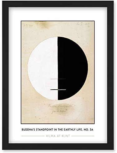 Wee Blue Coo Hilma Af Klint Buddha’s Standpoint In The Earthly Life, No. 3a Abstract Painting Artwork Framed Wall Art Print A4