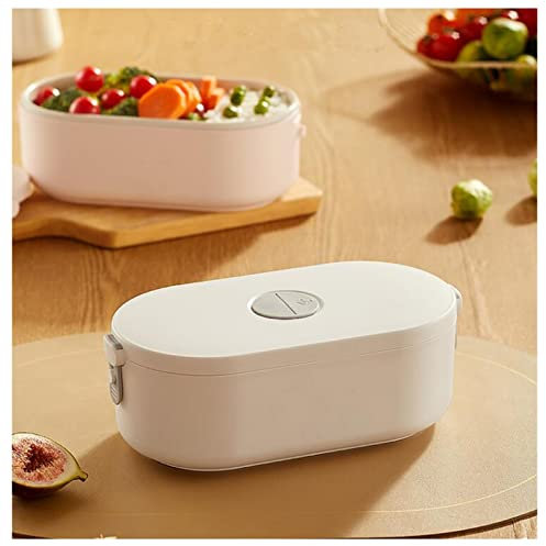 Heated Lunch Boxes For Adults, Car Electric Heating Lunch Box, Electric Lunch Box 80w, 0.7l, 12v Or 220V, Leakproof Portable, with Compartments for Fruits, for Car Office Travel School Use