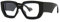 HPIRME Brillen für Frauen Vintage Square Eyewear Damen Weiß Schwarz Brillengestell, 4, Einheitsgröße