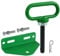 Adorish Heavy Duty Universal Zero Turn Mower Trailer Hitch with Bolts and Strong Magnet Trailer Gate Pin -1/2'' Trailer Hitch Mount Green