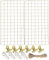 Hrjiore Lot de 2 grilles murales dorées - 80 x 40 cm - Pour bureau, salon, chambre à coucher