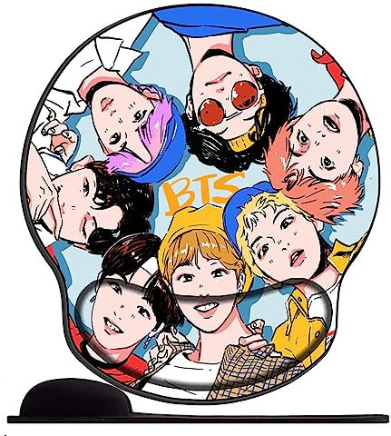 Gel Mauspad ergonomische Handgelenkauflage Boy BTS Sty29 Office Komfort Mousepad Handgelenkpolster Handauflage Gelkissen Gelpolster für Computer Laptop Notebook