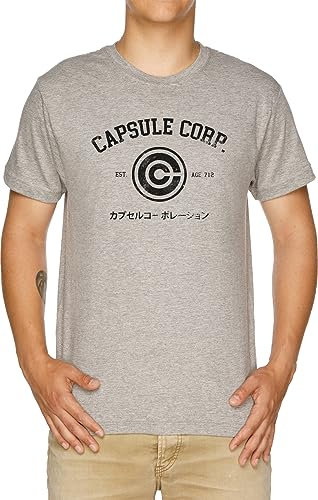 Vendax Capsule Corp. T-Shirt Homme Gris
