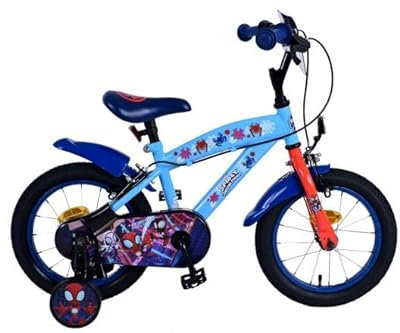 Spider-Man 14 Zoll Kinderfahrrad Blau - Sicherheit, Komfort und langanhaltende Freude!