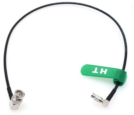 HangTon Cavo coassiale video 6G SDI ad alta densità per monitor Blackmagic Video Assist 4K da 5 pollici, angolo retto HD Micro BNC a BNC 3M