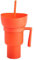 Cup Bowl Combo with Straw | 32oz Stadium Tumbler with Snack Bowl | 2-in-1 Snack and Drink Cups with Straw | Travel Cup with Snack Bowl on Top | Leakproof Snack Tumbler for Adults Kids