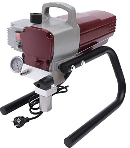 Airless Farbsprühsystem Airless Spritzgerät 1.8L/min 1800W Airless Farbsprühgerät Farbsprühsystem mit Sprühdüse, Spritzschlauch & Verlängerungsstange, DIY Hochdruck Farbsprühsystem Tragbares